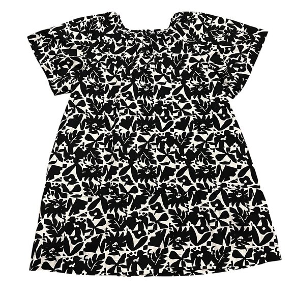 Free Assembly Relaxed Fit Print Cotton Dress, Pockets, Black White, XL - Picture 7 of 9